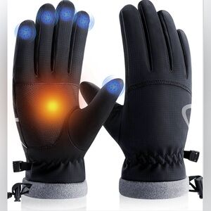 Winter Waterproof Thermal Gloves for Men Women (XL)
